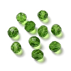 Verde Lima Imitación de vidrio cuentas de cristal austriaco, facetados, rondo, verde lima, 10 mm, agujero: 1.4 mm