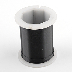 Черный Круглая медная проволока для ювелирных изделий, чёрные, 26 датчик, 0.4 мм, 3 ярдов / рулон, 12 рулонов / коробке