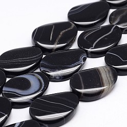 Noir Naturelles agate perles brins, teint, goutte , noir, 30x20~22x6mm, Trou: 2mm, Environ 10 pcs/chapelet, 14.2 pouce