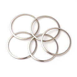 Stainless Steel Color 201 Stainless Steel Linking Rings, Ring, Stainless Steel Color, 22x0.6mm, Inner Diameter: 18~19mm