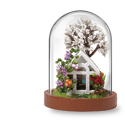 Casa Diy decoraciones de campanas en miniatura, para accesorios de casa de muñecas que simulan decoraciones de utilería, patrón de la casa, 26x45 mm