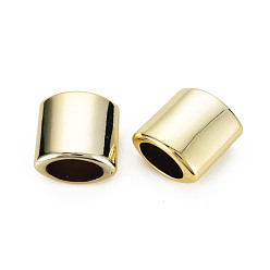 Gold UV Plating Acrylic Beads, Oval, Gold, 18.5x17.5x10.5mm, Hole: 7.5x11.5mm