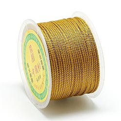 Goldenrod Nylon Threads, Milan Cords/Twisted Cords, Goldenrod, 1.5~2mm, about 54.68 yards(50m)/roll