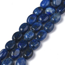 Lapislázuli Naturales lapis lazuli de hebras de cuentas, teñido, oval, 8x6x3.5~4 mm, agujero: 1 mm, sobre 45~52 unidades / cadena, 15.16~15.74 pulgada (38.5~40 cm)