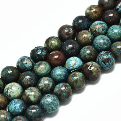 Autres Jaspes Brins de perles de jaspe de vague naturelle, ronde, teint, 6mm, Trou: 1.2mm, Environ 59~61 pcs/chapelet, 14.96 pouces ~ 15.75 pouces (38~40 cm)