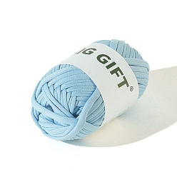 Светло-Голубой Пряжа из полиэфирной ткани, для ручного вязания толстой нити, пряжа для вязания крючком, Небесно-голубой, 5 мм, около 32.81 ярдов (30 м) / моток