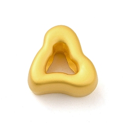 Triangle Zinc Alloy Beads, Matte Gold Color, Triangle, 10x11.5x6mm, Hole: 3.7x4mm
