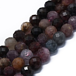 Spinelle Brins de perles spinelles naturelles, à facettes (64 facettes), ronde, colorées, 7mm, Trou: 0.8mm, Environ 58~59 pcs/chapelet, 15.35 pouce (39 cm)
