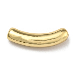 Golden Brass Tube Beads, Curved Tube, Golden, 18x4mm, Hole: 1.4mm