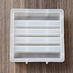 White DIY Cup Mat Rack Silicone Molds, Resin Casting Molds, For UV Resin, Epoxy Resin Craft Making, White, 105x103x30mm