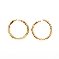 Золотой 304 кольцо из нержавеющей стали, открытые кольца прыжок, золотые, 15x1.2 мм, внутренний диаметр: 12.5 мм