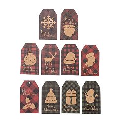 (52) Непрозрачная лаванда Бумажные подарочные бирки, бирки, с джутовым шпагатом, для рождественских украшений, разноцветные, 8.1x4.6x0.05 см, отверстие : 4 мм, 50 шт / пакет