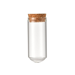 Claro Decoraciones de exhibición de botellas de deseos de vidrio, con corcho, Claro, 3x7 cm, capacidad: 30 ml (1.01 fl. oz)