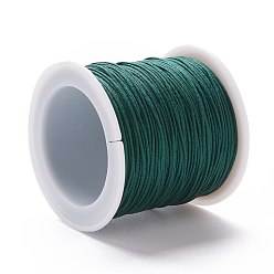 Teal Braided Nylon Thread, DIY Material for Jewelry Making, Teal, 0.8mm, 100yards/roll