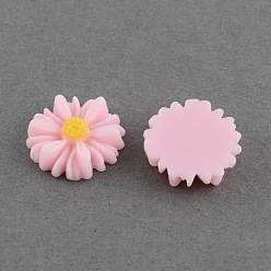 Pink Accesorios para el cabello y vestuario flatback ornamentos cabujones margarita flores de resina, rosa, 13x4 mm