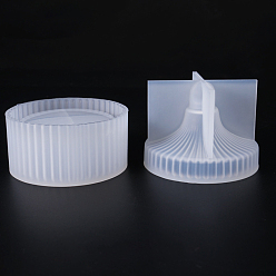 Blanc Moules en silicone pour boîte à colonnes, moules de stockage, pour la résine UV, fabrication artisanale de résine époxy, blanc, 82x60 & mm 82x40 mm, 2 pièces / kit