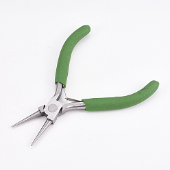 Lime Green 45# Carbon Steel Round Nose Pliers, Hand Tools, Polishing, Lime Green, 11.5x8.9x0.9cm