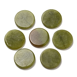 Taiwán Jade Cabujones de jade natural de taiwán, plano y redondo, 17.5~18x2.5~3 mm