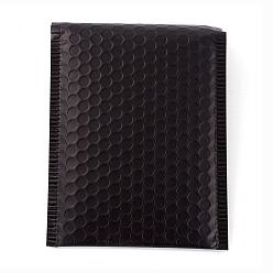 Noir Sacs d'emballage en film mat, courrier à bulles, enveloppes matelassées, rectangle, noir, 22.5x15x0.5 cm