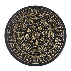 Doré  Planches de pendule d'autel en bois, tableau parlant du cycle de la lune de la roue de l'année, or, 235x15mm