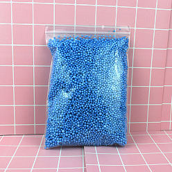 Bleu Dodger Petites boules de mousse artisanales, ronde, pour la fabrication d'artisanat de vacances de mariage bricolage, remplisseur de boîte cadeau, Dodger bleu, 2~4mm, 7~10 g / sac