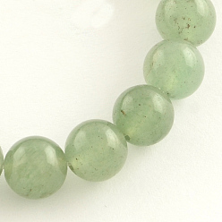 Зеленый Авантюрин Природных драгоценных камней зеленого авантюрин круглый шарик нити, 6 мм, отверстие : 0.5 мм, около 63 шт / нитка, 14.9 дюйм