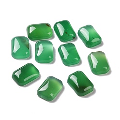 Green Onyx Agate Natural Green Aventurine Cabochons, Rectangle, 14x10x4.5mm