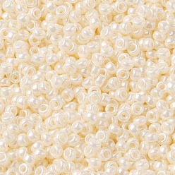 (RR3551L) Crème Ceylan Perles rocailles miyuki rondes, perles de rocaille japonais, (rr 3551 l) crème ceylon, 15/0, 1.5mm, trou: 0.7 mm, environ 27777 pcs / 50 g