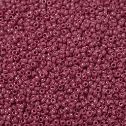 (RR408D) Opaque Dark Red MIYUKI Round Rocailles Beads, Japanese Seed Beads, 11/0, (RR408D) Opaque Dark Red, 2x1.3mm, Hole: 0.8mm, about 50000pcs/pound