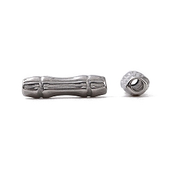 Stainless Steel Color 304 Stainless Steel Beads, Bamboo Stick, Stainless Steel Color, 13.5x3.5mm, Hole: 1.8mm