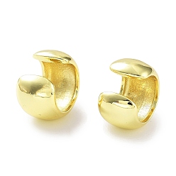 Real 18K Gold Plated Brass Plain Cuff Earrings, Non Piercing Earrings, Real 18K Gold Plated, 16x11mm