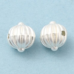 Matte Silver Color Alloy Beads, Cadmium Free & Nickel Free & Lead Free, Lantern, Matte Silver Color, 7.5x7x6.5mm, Hole: 1mm