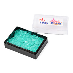 Medium Turquoise Ink Pad, for Wax Sealing, Scrapbooking, Medium Turquoise, 57x40x19.8mm