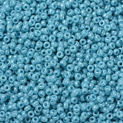 (RR2470) Opaque Turquoise Green Luster MIYUKI Round Rocailles Beads, Japanese Seed Beads, (RR2470) Opaque Turquoise Green Luster, 11/0, 2x1.3mm, Hole: 0.8mm, about 1100pcs/bottle, 10g/bottle