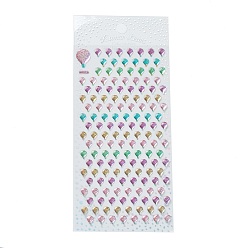Balloon Epoxy Resin Glitter Self-adhesive Sticker, for Scrapbooking, Travel Diary Craft, Balloon Pattern, 20.5x9.3cm, Stickers: 4~19x4~18mm