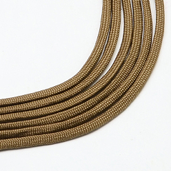 Terre De Sienne 7 âmes intérieures cordes en polyester et spandex, couleur unie, pour la fabrication de bracelets en corde, Sienna, 4~5mm, environ 109.36 yards (100m)/paquet, 420~500g / bundle