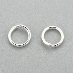 Plata 304 argollas de acero inoxidable, anillos del salto abiertos, plata, 20 calibre, 4.5x0.8 mm, diámetro interior: 2.8 mm