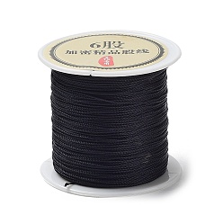 Black 6-Ply Round Nylon Thread, with Spool, Black, 0.4mm, about 54.68 Yards(50m)/Roll