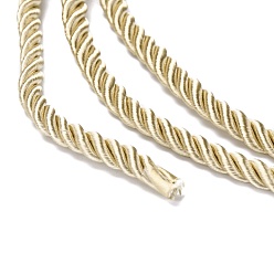 Бледно-Золотистый Полиэфирного корда, витой шнур, бледно золотарник, 5 мм, Около 97~100 м / пачка