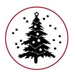 Doré  Scrapbook bricolage, tampon de cire en laiton et poignées en bois, arbre de Noël, or, 8.9 cm, timbres: 2.55x1.45 cm