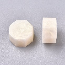 Pale Goldenrod Illusory Color Sealing Wax Particles, for Retro Seal Stamp, Octagon, Pale Goldenrod, 9mm, about 1500pcs/500g