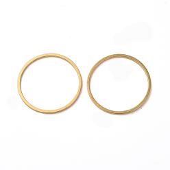 Golden Brass Link Rings, Golden, 18mm