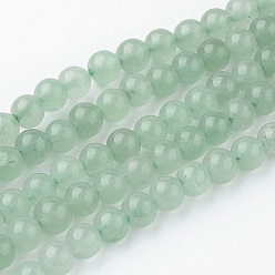 Aventurine Verte Brins vert aventurine de perles naturelles, ronde, 6~6.5mm, Trou: 1mm, Environ 60 pcs/chapelet, 14.9 pouce (38 cm)
