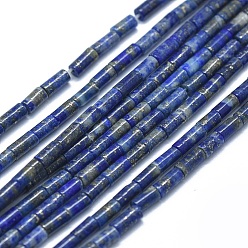 Lapis Lazuli Natural Lapis Lazuli Beads Strands, Column, 4~5x2~2.5mm, Hole: 0.6~0.8mm, about 90~102pcs/strand, 15.3~15.7 inch(39~40cm)
