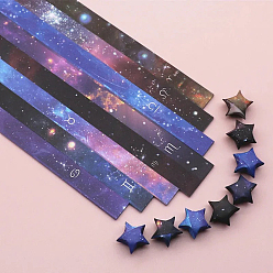 Constellation 8 Styles Lucky Star Origami Paper, Folding Paper, Constellation Pattern, 250x12mm, 136 sheets/set