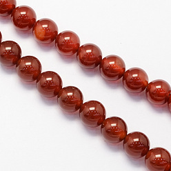 Carnelian Round Dyed Natural Carnelian Beads Strands, 8mm, Hole: 1.5mm, about 48pcs/strand, 15.1 inch