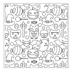 Cat Shape Halloween Transparent Clear Silicone Stamp/Seal, For DIY Scrapbooking/Photo Album Decorative, Use with Acrylic Printing Template Tool, Stamp Sheets, Tools, Cat Shape, 130x130mm