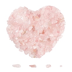 Quartz Rose Rose naturelle perles de pépites de quartz, pas de trous / non percés, 2~8x2~4mm, 50g, environ 850 pcs / ensemble