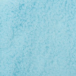 (143F) Ceylon Frost Aqua Круглые бусины toho, японский бисер, матовые, (143 f) цейлонский фрост-аква, 8/0, 3 мм, отверстие : 1 мм, о 222шт / бутылка, 10 г / бутылка