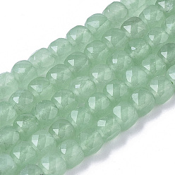 Зеленый Авантюрин Естественный зеленый авантюрин бисер нитей, граненые, кубические, 5~5.5x5~5.5x5~5.5 мм, отверстие : 1.2 мм, около 70 шт / нитка, 14.96 дюйм (38 см)